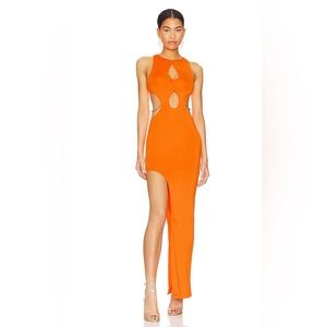 Superdown Dallas Cut Out Dress in Orange, size M